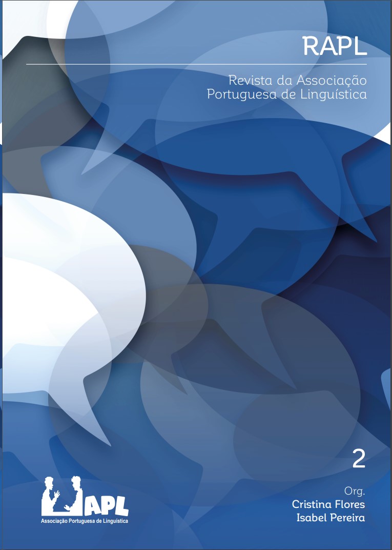 					Ver N.º 2 (2016): Revista da Associação Portuguesa de Linguística
				
